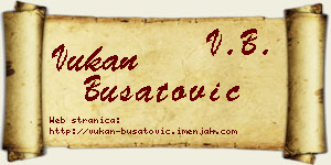Vukan Bušatović vizit kartica